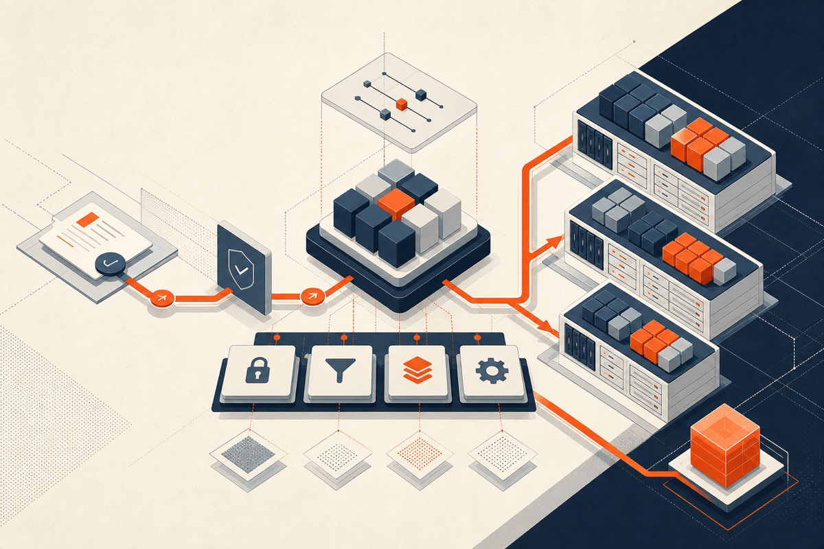 Automated storage provisioning architecture illustration